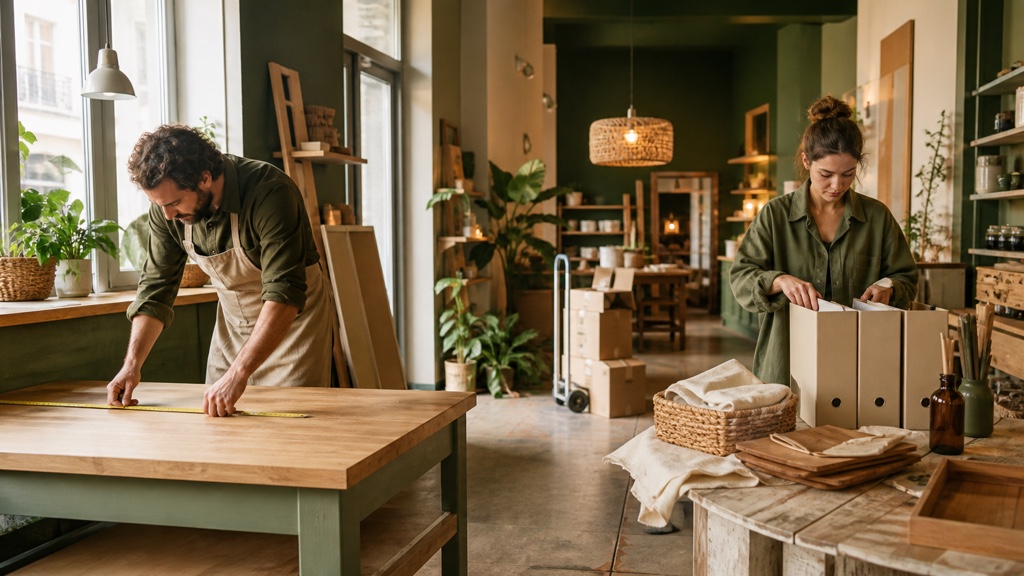 Créateurs préparant un local et les étapes de leur lancement